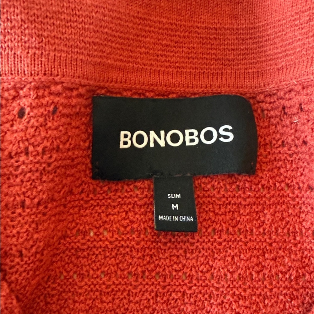 Bonobos Red Textured Polo Shirt - Picture 2 of 5